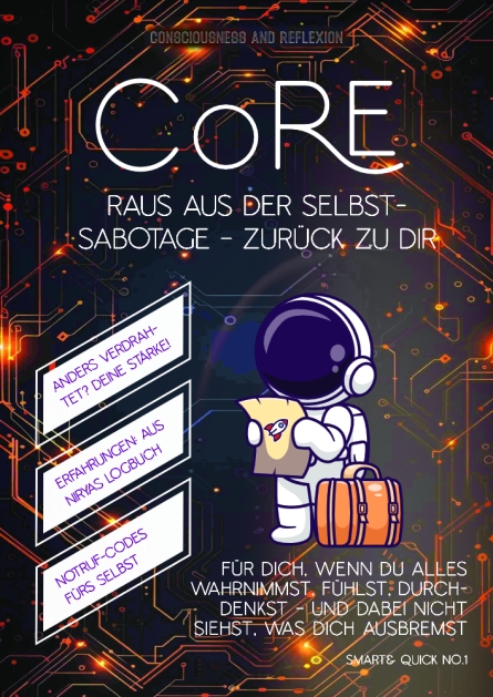 Titelbild E-Book Selbstsabotage mit Illustration Astronautin Nirya