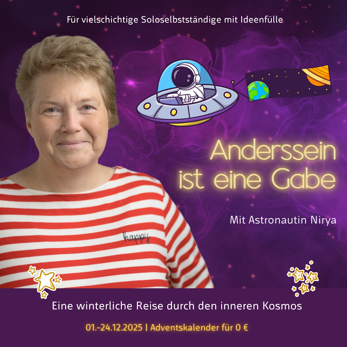Susanne Krüger präsentiert Niryas Adventskalender und das Motto „Anderssein ist eine Gabe