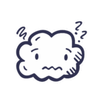 Icon Gehirn verwirrt guckend mit Fragezeichen