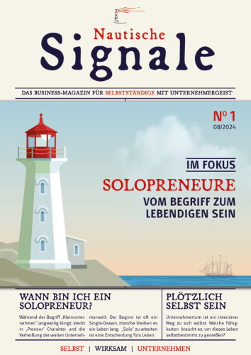 Titelbild des Online-Magazins Nautische Signale, Fokus-Thema Solopreneure