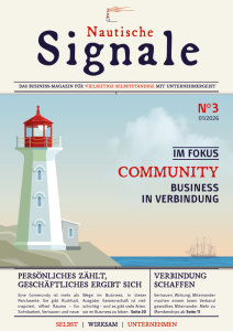 Coverbild Magazin Nautische Signale No.3, Fokusthema Community, Business in Verbindung