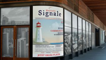 Plakatwand Coverbild Magazin Nautische Signale No.3 mit Fokusthema Communitys