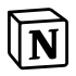 Icon des Tools Notion, einer all-in-one-Software zur Verwaltung des kompletten Business und vielem mehr.